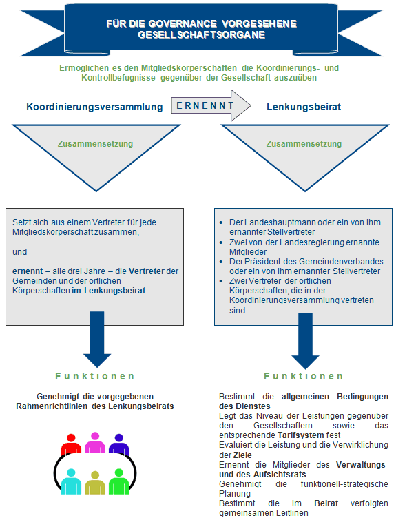 Für die Governance vorgesehene Gesellschaftsorgane